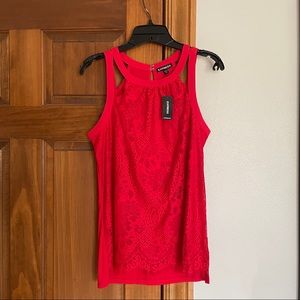 NWT Express Red Lace Tank Top